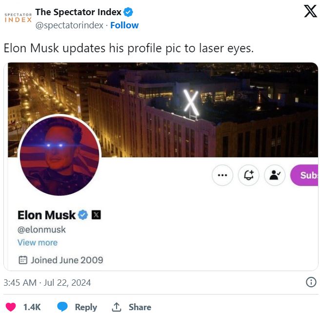 Elon Musk Laser Eye